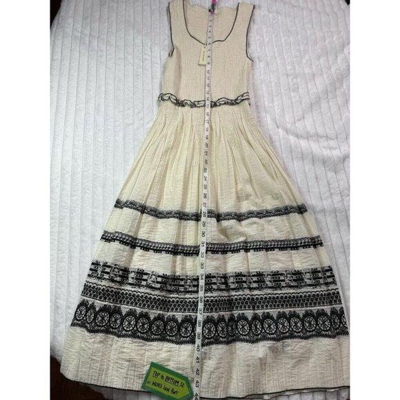 NWT MSRP $118 Max Studio Sleeveless Midi Embroidered Dress Woman’s Small - Picture 4 of 10